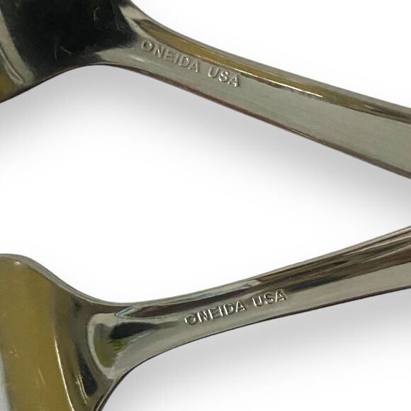 Oneida Satin Accent Flatware Salad Fork / Soup Spoon Stainless Steel Replacement - Picture 6 of 7